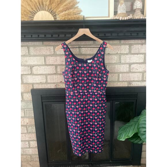NWT J. Crew Floral Sheath Dress Size 0 Navy Blue Sleeveless Mini - Picture 4 of 9